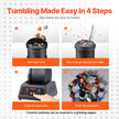 VEVOR Rock Tumbler Machine 4 lbs Rock Polishing Kit 9 Speed 9-Day Timer Steel