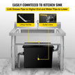 VEVOR Commercial Grease Interceptor 7 GPM Commercial Grease Trap 14 LB Grease Interceptor Carbon Steel Grease Trap with Side Water Inlet Under Sink Grease Trap for Restaurant Factory Home Kitchen