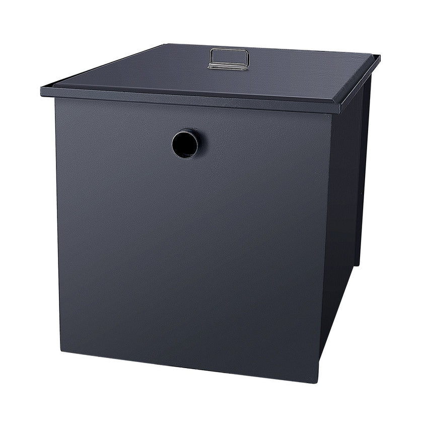 VEVOR Commercial Grease Trap, 50 LBS Grease Interceptor, Side Inlet Interceptor, Under Sink Carbon Steel Grease Trap, 19.3 GPM Waste Water Oil-water Separator, for Restaurant Canteen Home Kitchen