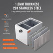 VEVOR Commercial Grease Trap, 8 LBS Grease Interceptor, Side Inlet Interceptor, Under Sink Stainless Steel Grease Trap, 2.8 GPM Waste Water Oil-water Separator, for Restaurant Canteen Home Kitchen