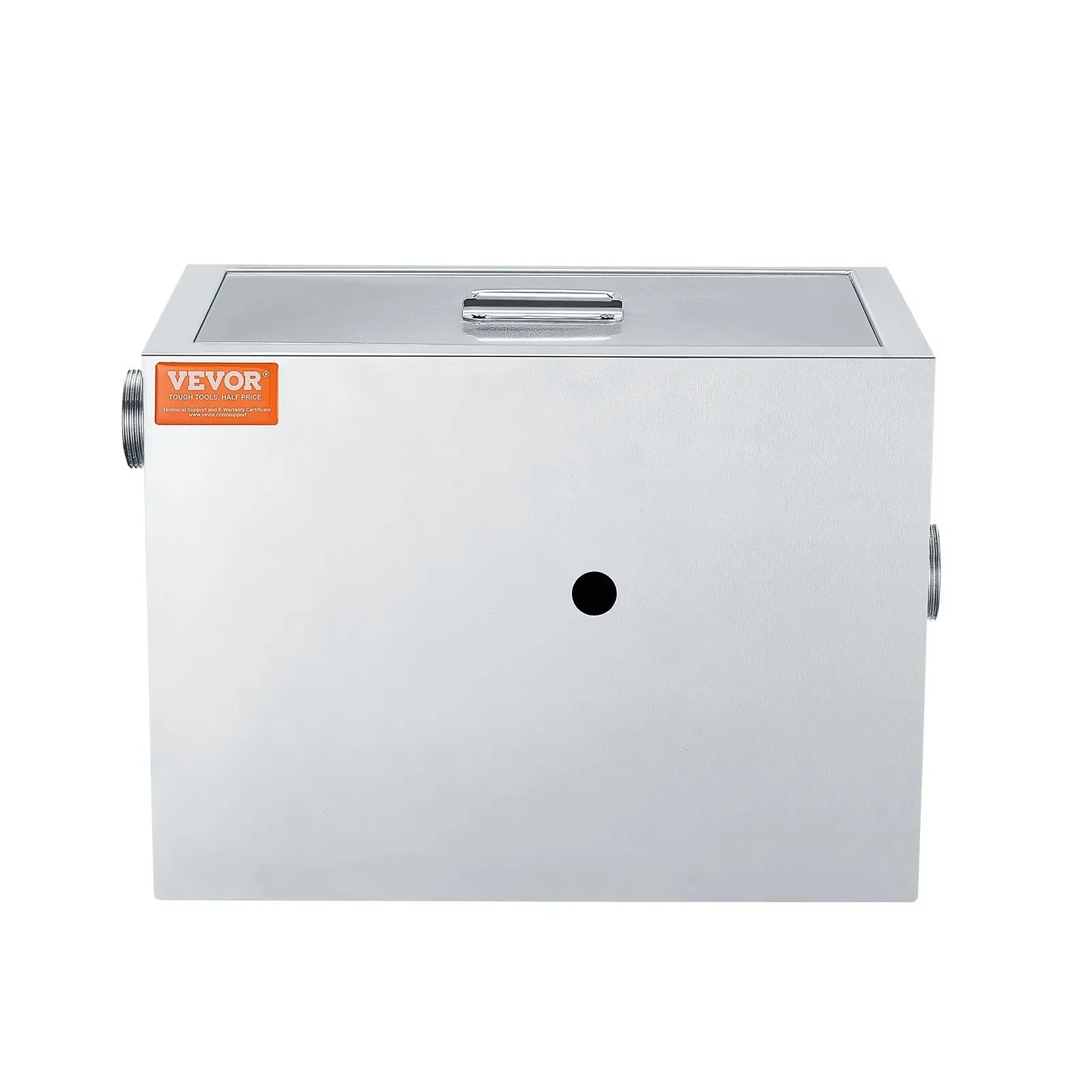 VEVOR Commercial Grease Trap, 8 LBS Grease Interceptor, Side Inlet Interceptor, Under Sink Stainless Steel Grease Trap, 2.8 GPM Waste Water Oil-water Separator, for Restaurant Canteen Home Kitchen
