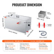 VEVOR Commercial Grease Trap, 25 LBS Grease Interceptor, Top Inlet Interceptor, Under Sink Stainless Steel Grease Trap, 6.4 GPM Waste Water Oil-water Separator, for Restaurant Canteen Home Kitchen