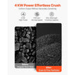 VEVOR Jaw Crusher Machine, 4KW High Power Rock Stone Crush Machine, 7.87 x 9.65 inch Feeding Port, 1740 RPM Speed Stone Shatter Grinder, Electric Stone Shatter 220V, for Rock Coal Glass Bottle