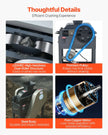 VEVOR Rock Crusher, 220V Double Roller Crushers, Industrial Shredder with 2.56x0.59 inch Dual Feed Inlets, 1740RPM Speed Stone Grinder Rock Crusher, 1.5KW Electric Shatter Pulverizer, 860kg/h Crushing