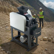 VEVOR Rock Crusher, 220V Double Roller Crushers, Industrial Shredder with 2.56x0.59 inch Dual Feed Inlets, 1740RPM Speed Stone Grinder Rock Crusher, 1.5KW Electric Shatter Pulverizer, 860kg/h Crushing