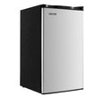 Mini Fridge, 3.2 Cu. Ft. Compact Single Door Refrigerator with Adjustable Temperature, Glass Shelf & Reversible Door, Stainless Steel