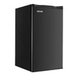 Mini Fridge, 3.2 Cu. Ft. Compact Single Door Refrigerator with Adjustable Temperature, Glass Shelf & Reversible Door, Black