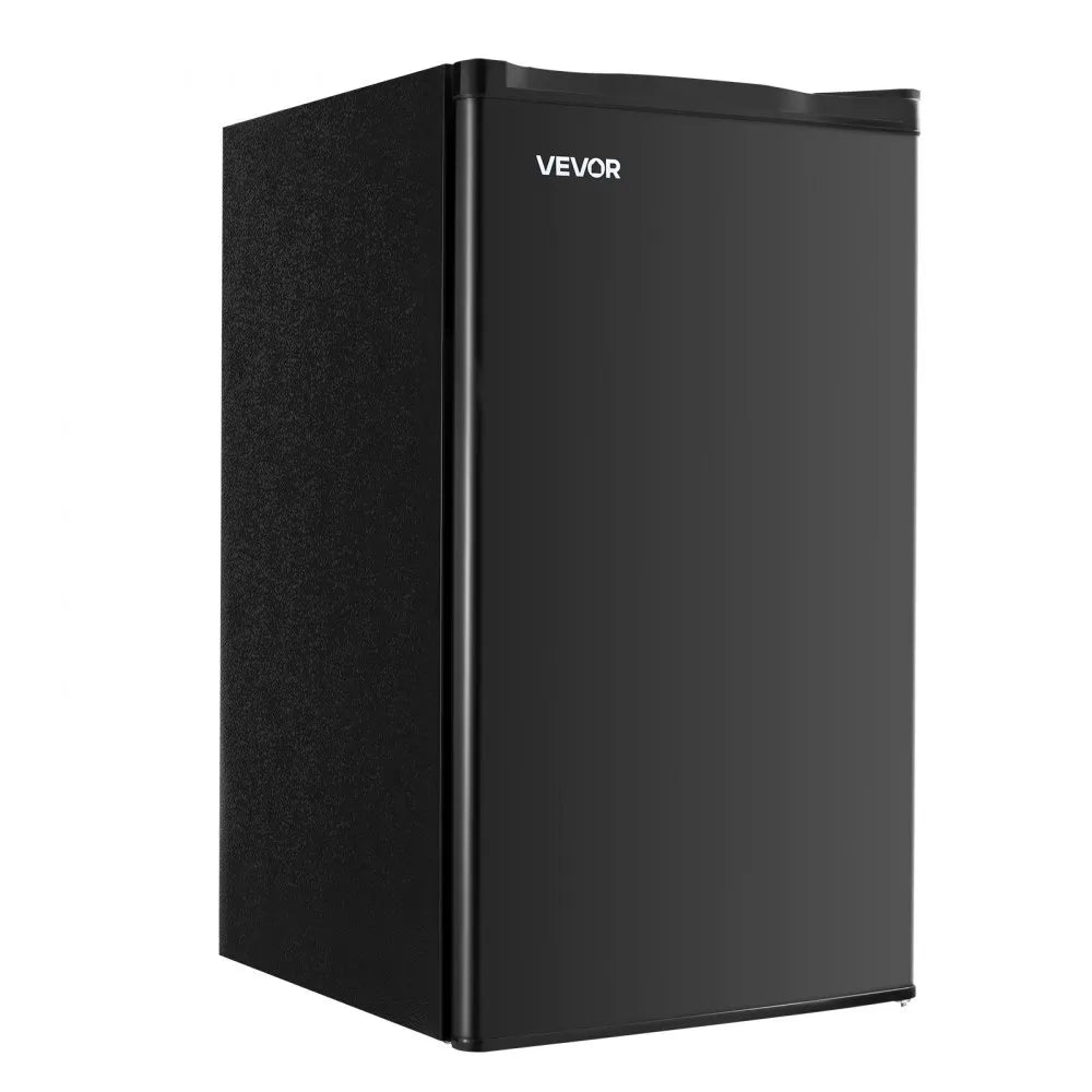 Mini Fridge, 3.2 Cu. Ft. Compact Single Door Refrigerator with Adjustable Temperature, Glass Shelf & Reversible Door, Black
