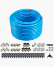 VEVOR Air Compressor Line Kit 3/4'' x 200FT HDPE-Aluminum Air Piping System Blue