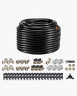 VEVOR Air Compressor Line Kit 3/4'' x 200FT PU Air Compressor Line System Black