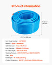 VEVOR Air Compressor Line Kit 3/4'' x 300FT HDPE/Aluminum Air Piping System Blue