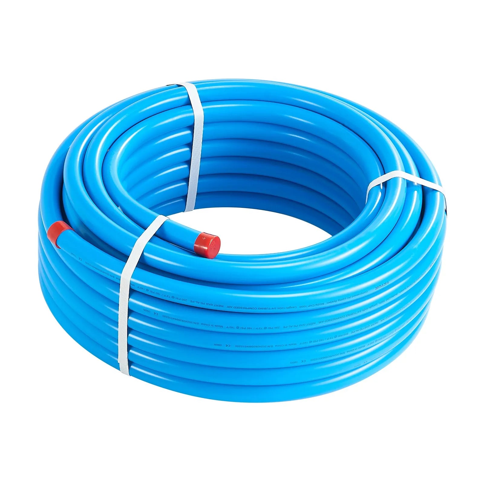 VEVOR Air Compressor Line Kit 3/4'' x 100FT HDPE/Aluminum Air Piping System Blue