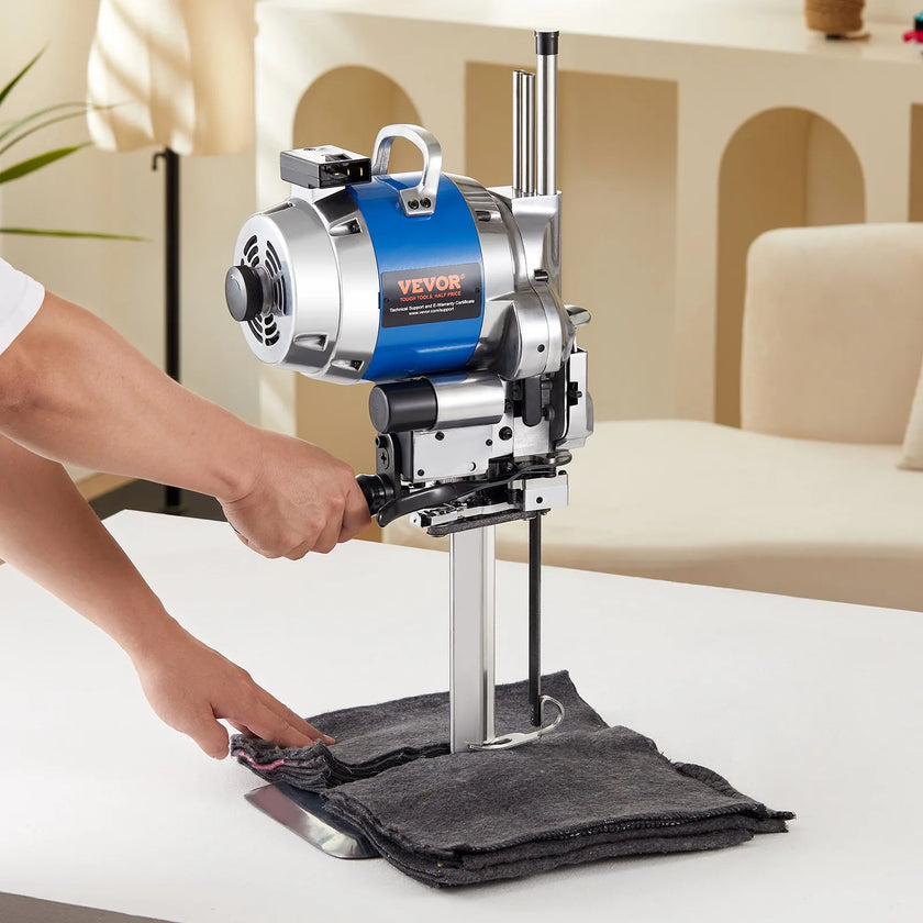 VEVOR Fabric Cutter, 750W High-Speed Straight Knife Cloth Cutting Machine, 9.8