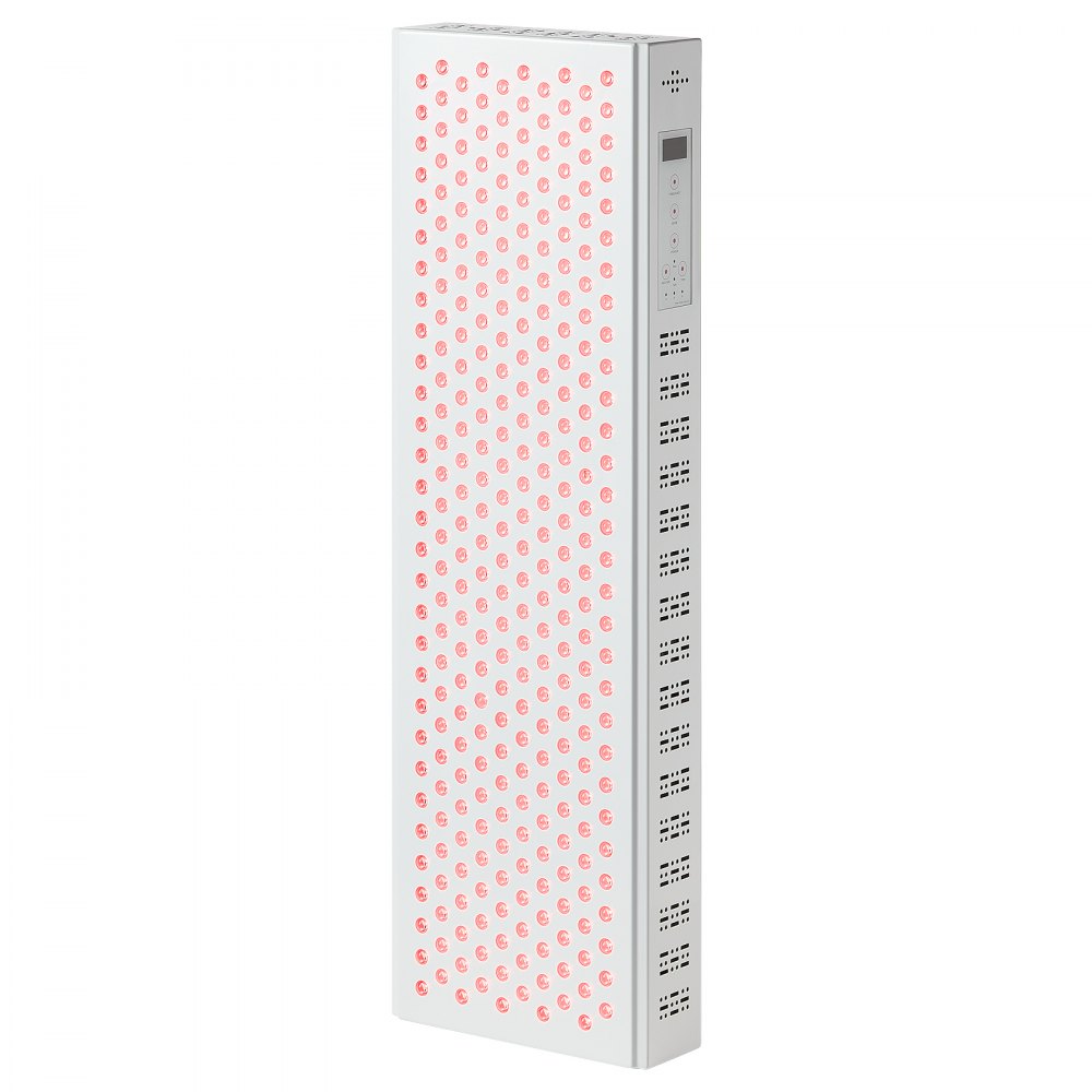 VEVOR Red Light Therapy for Whole Body, 300 Dual-Chip LEDS, 10Hz/40Hz Pulse, 3 Timing Setting, Red 660nm & Near Infrared 850nm Light Therapy Panel for Pain Relief, Wound Healing, Skin Health, 300W