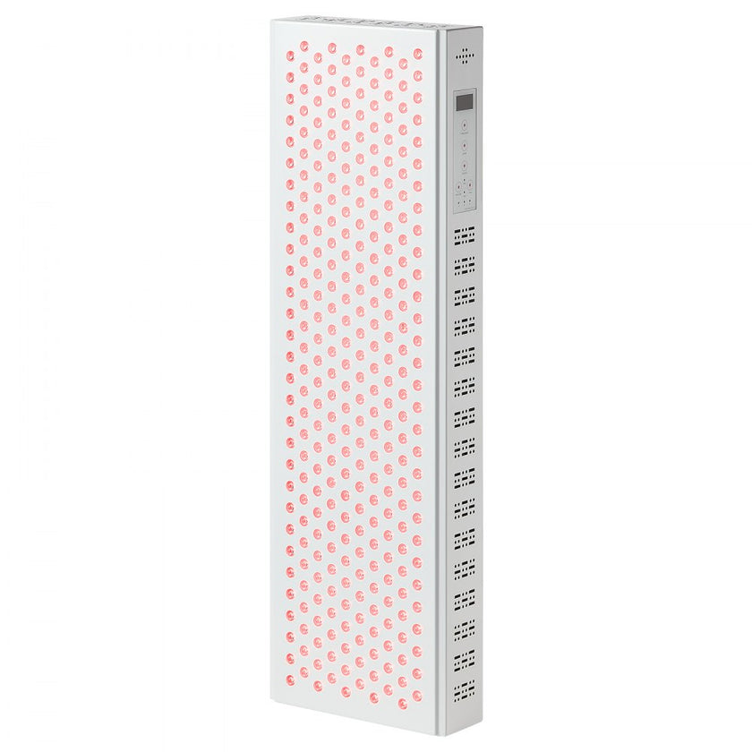 VEVOR Red Light Therapy for Whole Body, 300 Dual-Chip LEDS, 10Hz/40Hz Pulse, 3 Timing Setting, Red 660nm & Near Infrared 850nm Light Therapy Panel for Pain Relief, Wound Healing, Skin Health, 300W