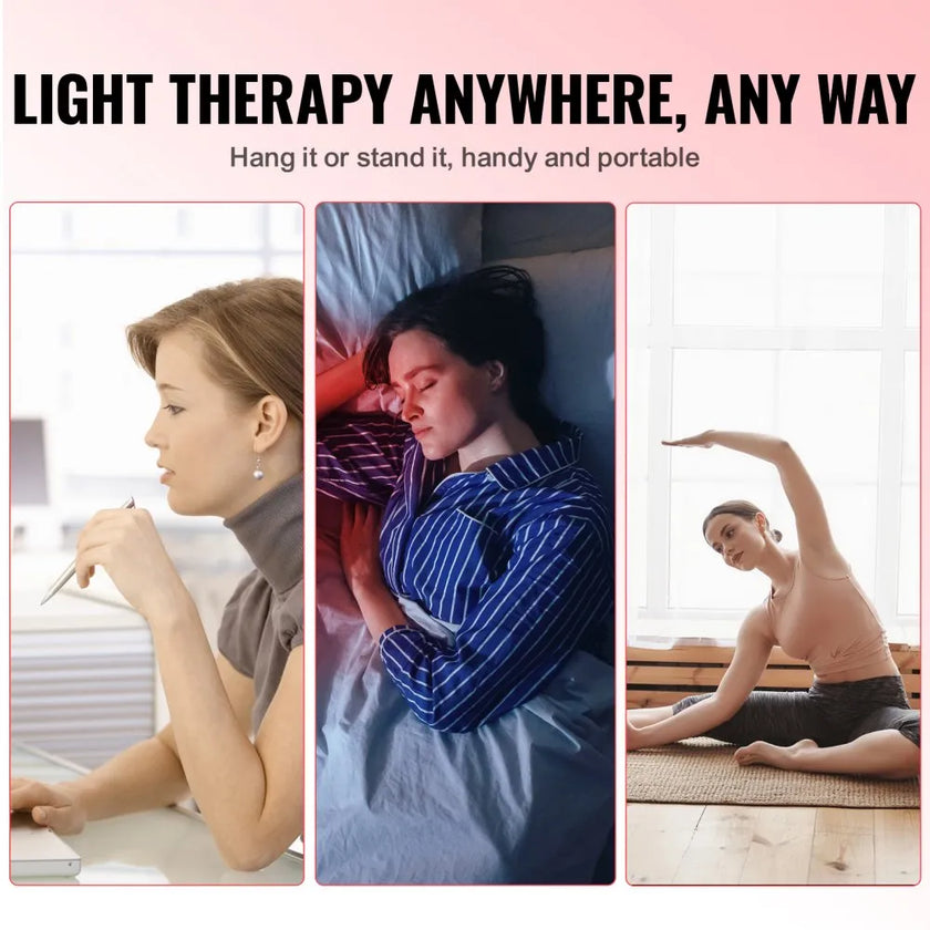 Product Title  VEVOR Red Light Therapy Panel for Body & Face, 60 Dual-Chip LEDs, 660nm Red & 850nm Near Infrared Light Therapy, 80W High-Power Recovery Lamp with Stand