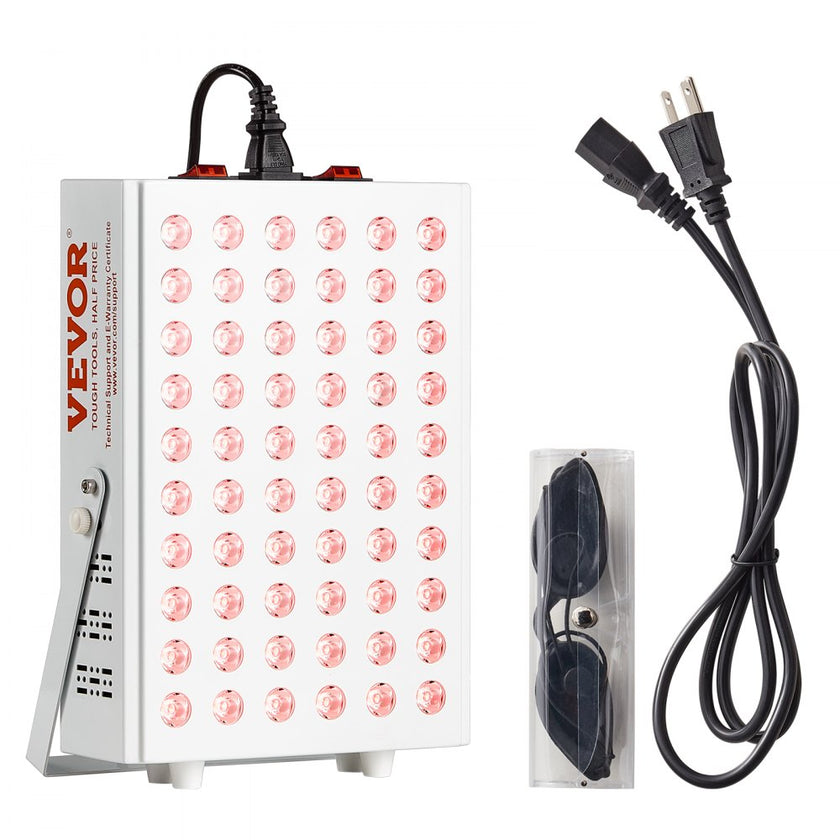 Product Title  VEVOR Red Light Therapy Panel for Body & Face, 60 Dual-Chip LEDs, 660nm Red & 850nm Near Infrared Light Therapy, 80W High-Power Recovery Lamp with Stand