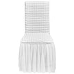 VEVOR Stretch Spandex Folding Chair Covers, Universal Fitted Chair Cover with Skirt, Removable Washable Protective Slipcovers, for Wedding, Holiday, Banquet, Party, Celebration, Dining (4 PCS White)