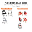VEVOR Stretch Spandex Folding Chair Covers, Universal Fitted Chair Cover, Removable Washable Protective Slipcovers, for Wedding, Holiday, Banquet, Party, Celebration, Dining (50PCS White)