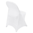 VEVOR Stretch Spandex Folding Chair Covers, Universal Fitted Chair Cover, Removable Washable Protective Slipcovers, for Wedding, Holiday, Banquet, Party, Celebration, Dining (50PCS White)