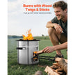 VEVOR Camping Rocket Stove, Portable Stainless Steel Wood Burning Stove with Single Door & Carry Bag