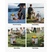 VEVOR Camping Rocket Stove, Portable Stainless Steel Wood Burning Stove with Single Door & Carry Bag