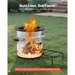 VEVOR Camping Rocket Stove, Portable Stainless Steel Wood Burning Stove with Single Door & Carry Bag