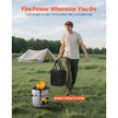 VEVOR Camping Rocket Stove, Portable Stainless Steel Wood Burning Stove with Single Door & Carry Bag