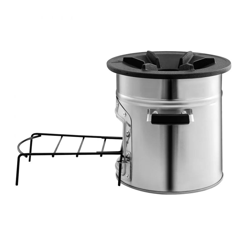 VEVOR Camping Rocket Stove, Portable Stainless Steel Wood Burning Stove with Single Door & Carry Bag