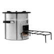 VEVOR Camping Rocket Stove, Portable Stainless Steel Wood Burning Stove with Single Door & Carry Bag