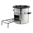 VEVOR Camping Rocket Stove, Portable Stainless Steel Wood Burning Stove with Single Door & Carry Bag
