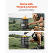 VEVOR Camping Rocket Stove, Portable Wood Burning Stove with Carry Bag, SPCC Steel Double Door Design