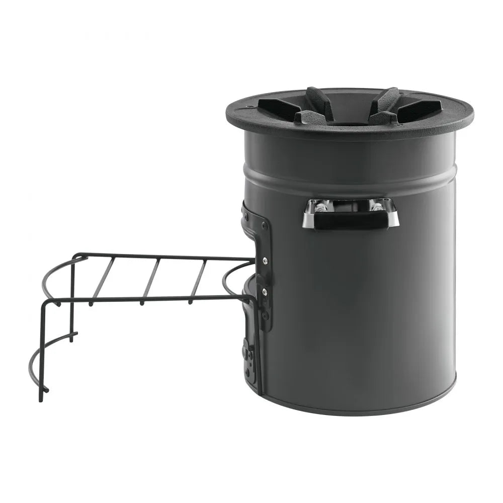 VEVOR Camping Rocket Stove, Portable Wood Burning Stove with Carry Bag, SPCC Steel Double Door Design