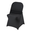 VEVOR Stretch Spandex Folding Chair Covers, Universal Fitted Chair Cover, Removable Washable Protective Slipcovers, for Wedding, Holiday, Banquet, Party, Celebration, Dining (100PCS Black)