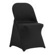 VEVOR Stretch Spandex Folding Chair Covers, Universal Fitted Chair Cover, Removable Washable Protective Slipcovers, for Wedding, Holiday, Banquet, Party, Celebration, Dining (30PCS Black)