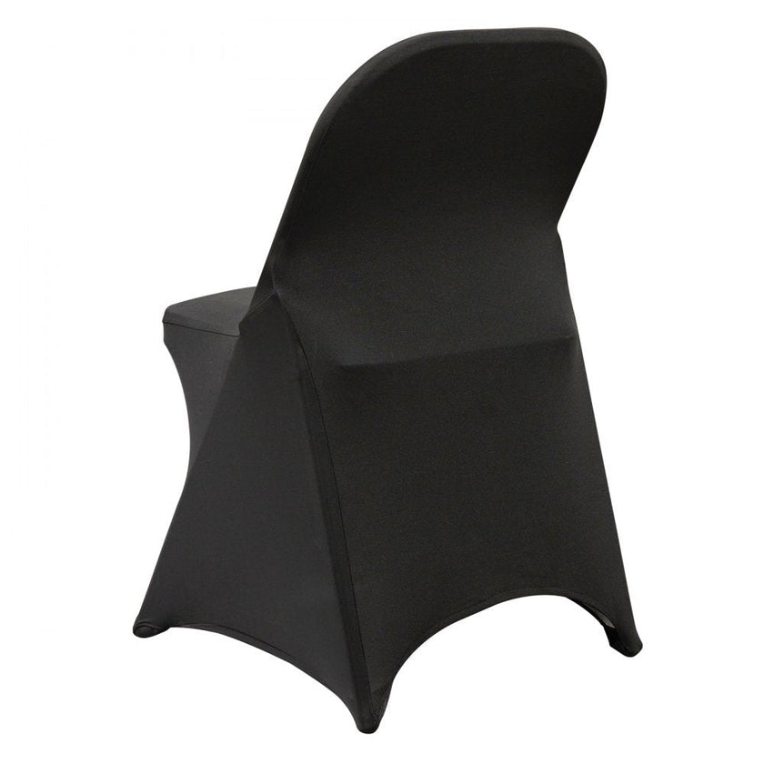 VEVOR Stretch Spandex Folding Chair Covers, Universal Fitted Chair Cover, Removable Washable Protective Slipcovers, for Wedding, Holiday, Banquet, Party, Celebration, Dining (30PCS Black)