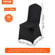 VEVOR Stretch Spandex Folding Chair Covers, Universal Fitted Chair Cover, Removable Washable Protective Slipcovers, for Wedding, Holiday, Banquet, Party, Celebration, Dining (50PCS Black)