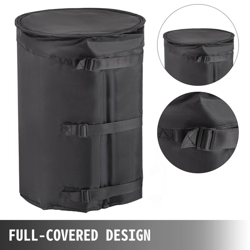 VEVOR Drum Blanket Heater 55 Gal/208 L, Drum Heater 1300W, Heating Blanket Industrial, Max Thermostat Fixed 145?, with Adjustable Digital Thermostatic Controller, Full-Wrapped Design for Rapid Heating
