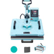 VEVOR Heat Press Machine 12x15 in 5 in 1 with 30oz Tumbler Press T-Shirts Green