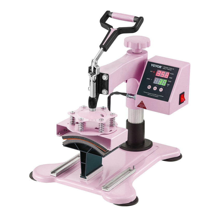 VEVOR Heat Press Machine 12x15 in 8 in 1 with 30oz Tumbler Press T-Shirts Pink