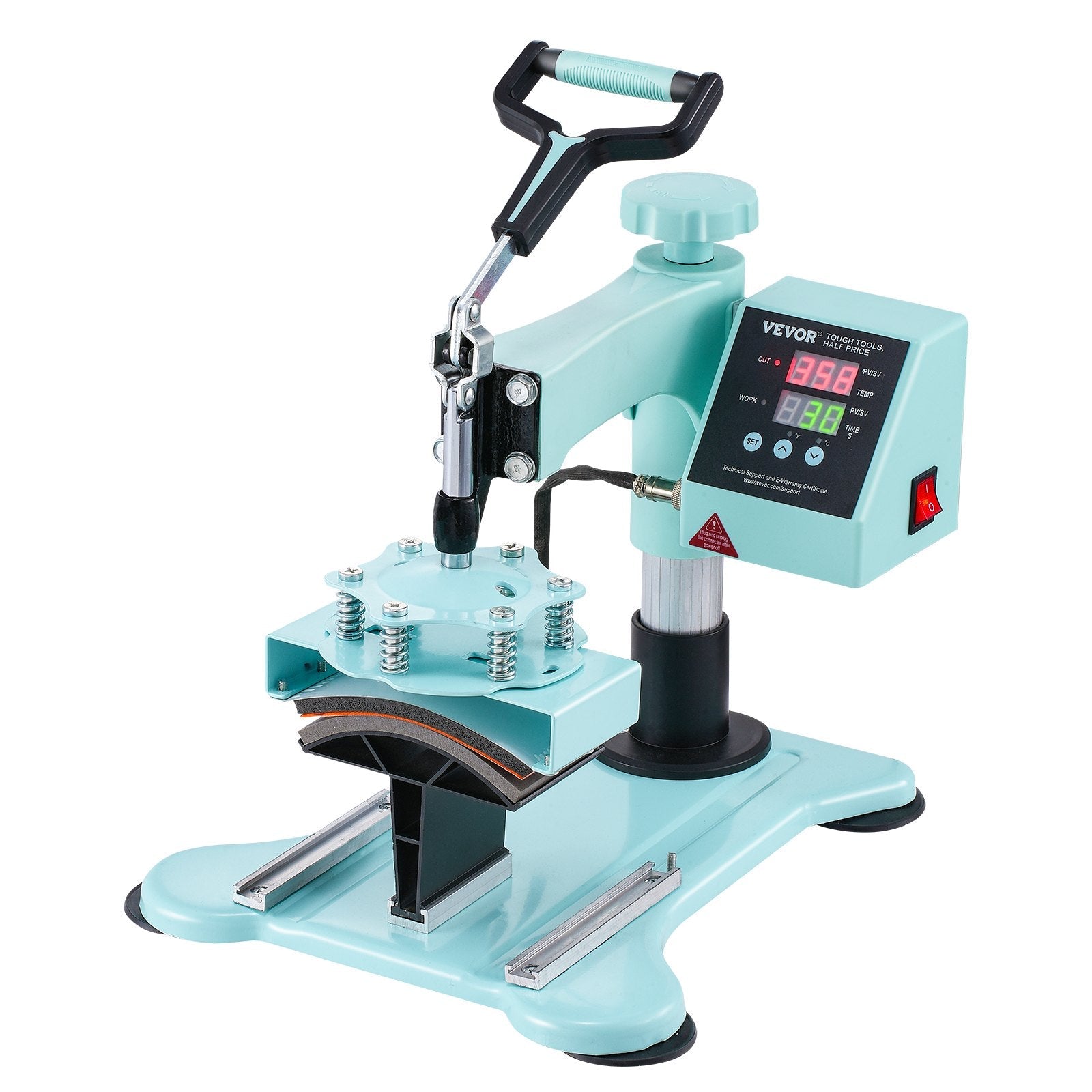 VEVOR Heat Press Machine 12x15 in 8 in 1 with 30oz Tumbler Press T-Shirts Green