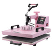 VEVOR Heat Press Machine 15x15 in 5 in 1 with 30oz Tumbler Press T-Shirts Pink