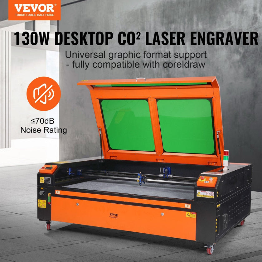VEVOR 130W CO2 Laser Engraver and Cutter 35 x 55 in 19.7 IPS Engraving Machine