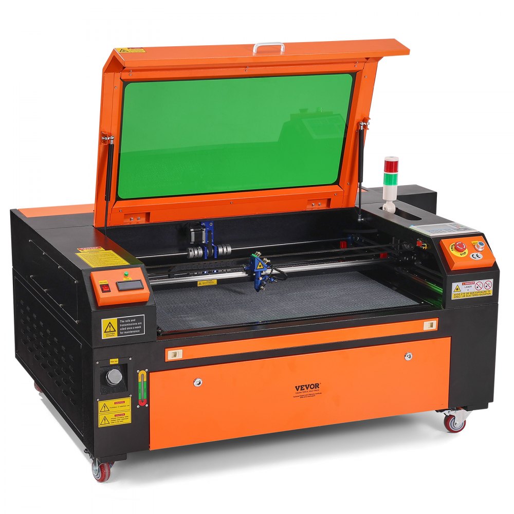 VEVOR 100W CO2 Laser Engraver, 24 x 35 in, 19.7 IPS Laser Cutter Machine with 2-Way Pass Air Assist, Compatible with LightBurn, CorelDRAW, AutoCAD, Windows, Mac OS, Linux, for Wood Acrylic Fabric More