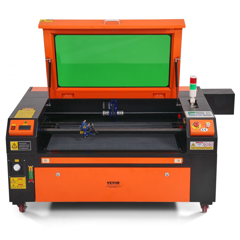 VEVOR 100W CO2 Laser Engraver, 24 x 35 in, 19.7 IPS Laser Cutter Machine with 2-Way Pass Air Assist, Compatible with LightBurn, CorelDRAW, AutoCAD, Windows, Mac OS, Linux, for Wood Acrylic Fabric More