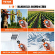 VEVOR Handheld Anemometer, 14?-113?, Digital Wind Speed Meter Gauge with LED Backlight Screen, Measures Wind Velocity Wind Temperature Air Flow Wind Chill, for Sailing Surfing Drone Flying HVAC