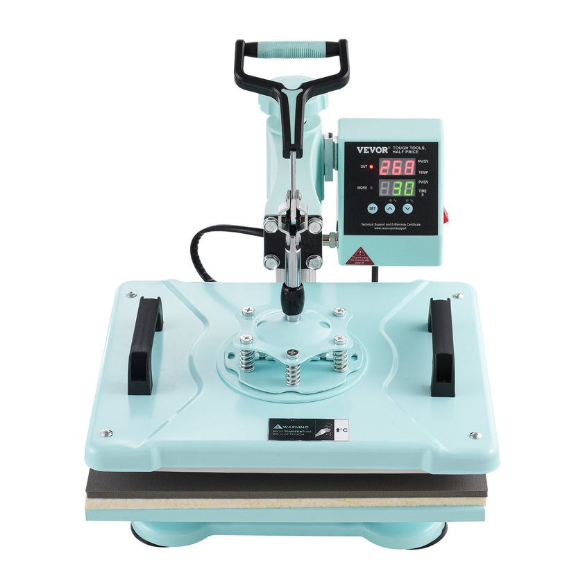 VEVOR Heat Press Machine 12x15 in 2 in 1 Heat Transfer Machine for T-Shirts Hats