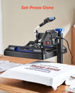 Heat Press Machine Sublimation Machine 15 x 15 inch 8 In 1 Blue Heat Press Set