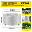 VEVOR Smokeless Fire Pit, Stainless Steel Stove Bonfire, Large 27.6 inch Diameter Wood Burning Fire Pit, Outdoor Stove Bonfire Fire Pit, Portable Smokeless Fire Bowl for Picnic Camping Backyard Silver