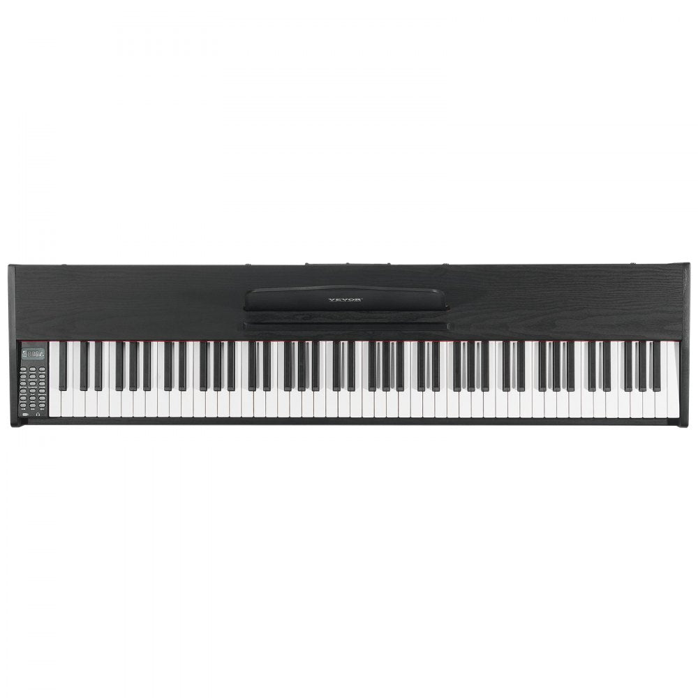 VEVOR 88 Key Fully Weighted Digital Piano Dual Keyboard Cabinet Bracket Bench